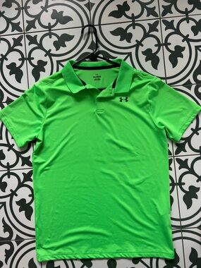 Under Armour Boys dry fit Polo Shirt - Bright highlighter Green